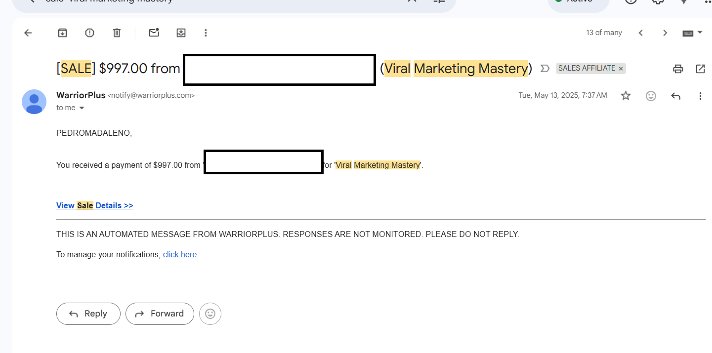 $997 sale – Viral Marketing Mastery (May)